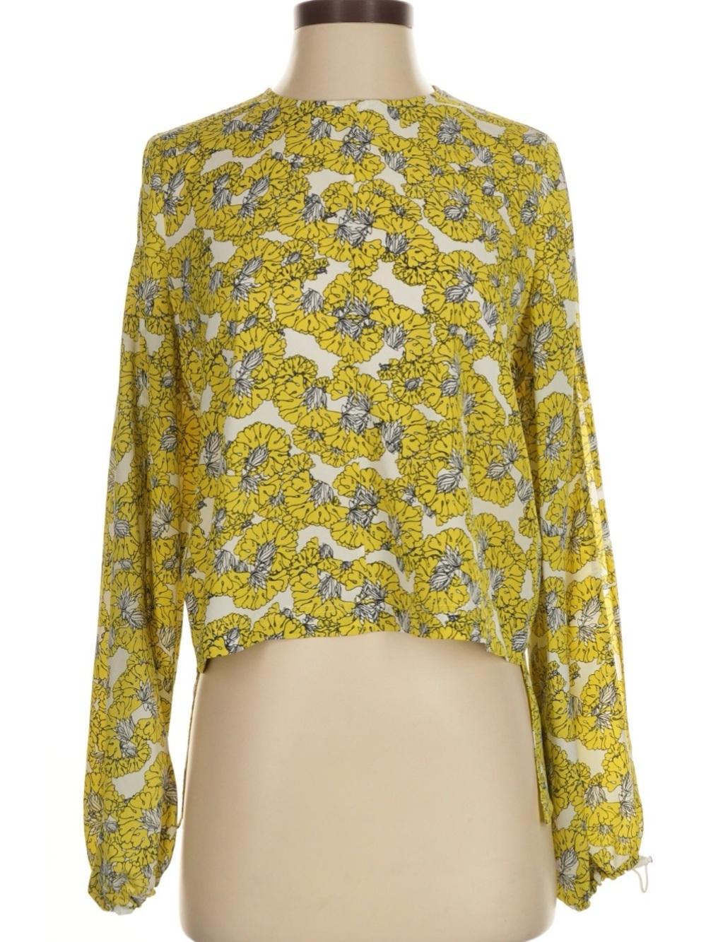 Robert Rodrigues Floral Print Long-Sleeve Blouse - Yellow